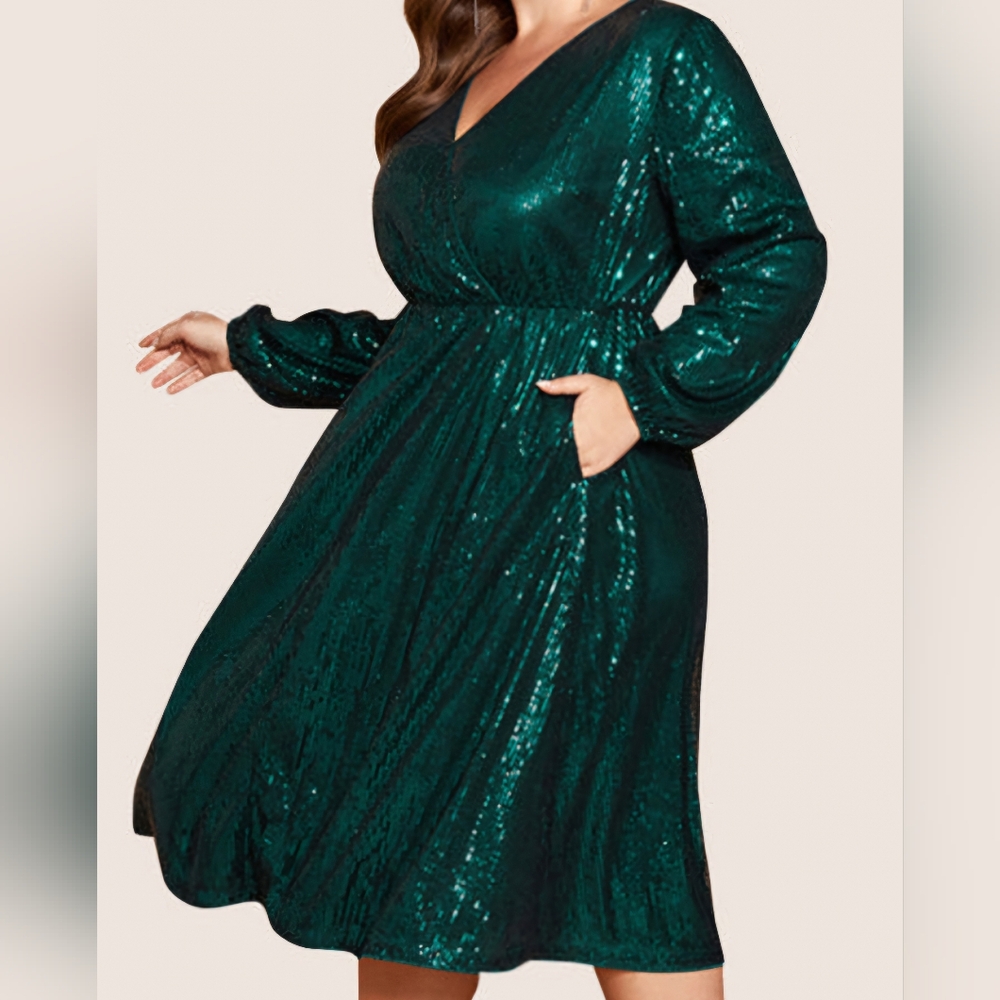 BloomChic sequin emerald dress